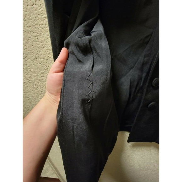 Unbranded Black Double Collared Womens Coat - Picture 6 of 7